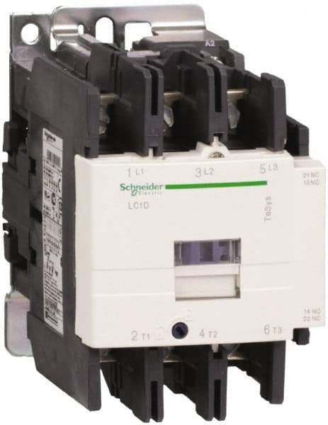 Schneider Electric - 3 Pole, 240 Coil VAC at 50/60 Hz, 80 Amp at 440 VAC, Nonreversible IEC Contactor - Bureau Veritas, CCC, CSA, CSA C22.2 No. 14, DNV, EN/IEC 60947-4-1, EN/IEC 60947-5-1, GL, GOST, LROS, RINA, RoHS Compliant, UL 508, UL Listed - Exact Industrial Supply