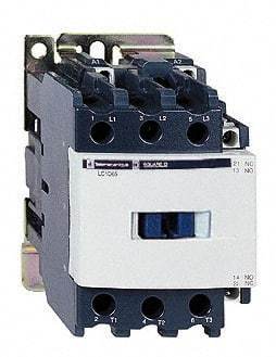 Schneider Electric - 3 Pole, 24 Coil VDC, 65 Amp at 440 VAC and 80 Amp at 440 VAC, Nonreversible IEC Contactor - 1 Phase hp: 10 at 230/240 VAC, 5 at 115 VAC, 3 Phase hp: 20 at 200/208 VAC, 20 at 230/240 VAC, 50 at 460/480 VAC, 50 at 575/600 VAC - Exact Industrial Supply