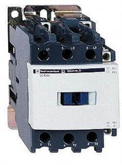 Schneider Electric - 3 Pole, 480 Coil VAC at 60 Hz, 50 Amp at 440 VAC and 80 Amp at 440 VAC, Nonreversible IEC Contactor - 1 Phase hp: 3 at 115 VAC, 7.5 at 230/240 VAC, 3 Phase hp: 15 at 200/208 VAC, 15 at 230/240 VAC, 40 at 460/480 VAC, 40 at 575/600 VAC - Exact Industrial Supply