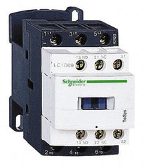 Schneider Electric - 3 Pole, 208 Coil VAC at 50/60 Hz, 25 Amp at 440 VAC and 9 Amp at 440 VAC, Nonreversible IEC Contactor - 1 Phase hp: 0.5 at 115 VAC, 1 at 230/240 VAC, 3 Phase hp: 2 at 200/208 VAC, 2 at 230/240 VAC, 5 at 460/480 VAC, 7.5 at 575/600 VAC - Exact Industrial Supply