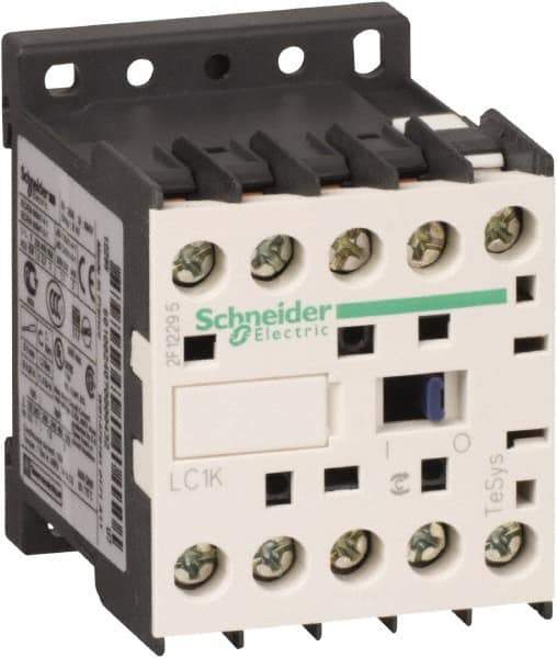 Schneider Electric - 4 Pole, 120 Coil VAC at 50/60 Hz, 16 Amp at 690 VAC and 20 Amp at 440 VAC, Nonreversible IEC Contactor - BS 5424, CSA, IEC 60947, NF C 63-110, RoHS Compliant, UL Listed, VDE 0660 - Exact Industrial Supply