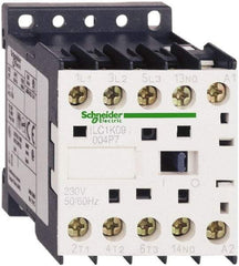 Schneider Electric - 4 Pole, 24 Coil VAC at 50/60 Hz, 16 Amp at 690 VAC and 20 Amp at 440 VAC, Nonreversible IEC Contactor - BS 5424, CSA, IEC 60947, NF C 63-110, RoHS Compliant, UL Listed, VDE 0660 - Exact Industrial Supply