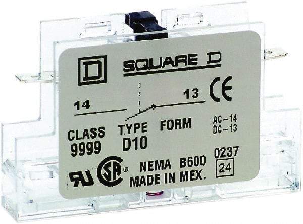 Square D - 5 Amp, Contactor Auxiliary Contact Kit - Exact Industrial Supply