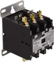 Square D - 3 Pole, 30 Amp Inductive Load, 24 Coil VAC at 50/60 Hz, Definite Purpose Contactor - Phase 1 and Phase 3 Hp:  10 at 230 VAC, 15 at 460 VAC, 2 at 115 VAC, 20 at 575 VAC, 5 at 230 VAC, 40 Amp Resistive Rating, CE, CSA, UL Listed - Exact Industrial Supply
