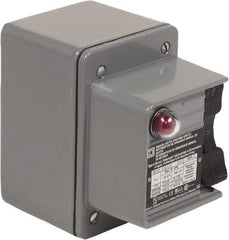 Square D - 3 Poles, 30 Amp, NEMA, Enclosed Toggle Manual Motor Starter - 1 hp at 90 VDC, 10 hp at 460 VAC, 10 hp at 575 VAC, 1-1/2 hp at 230 VDC, 2 hp at 115 VAC, 2 hp at 115 VDC & 7-1/2 hp at 230 VAC, CE, CSA, NEMA 4 & UL Listed - Exact Industrial Supply