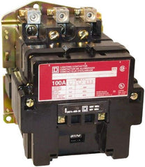 Square D - No Enclosure, 3 Pole, Electrically Held Lighting Contactor - 60 A (Tungsten), 24 VAC at 60 Hz - Exact Industrial Supply