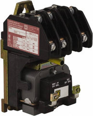 Square D - No Enclosure, 3 Pole, Electrically Held Lighting Contactor - 20 A (Tungsten), 30 A (Fluorescent), 24 VAC at 60 Hz, 3NO Contact Configuration - Exact Industrial Supply
