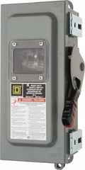 Square D - 30 Amp, 600 VAC/VDC, 3 Pole Nonfused Safety Switch - NEMA 12 & 3R, 10 hp at 600 VAC (Single Phase), 30 hp at 600 VAC (Triple Phase) - Exact Industrial Supply