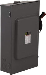 Square D - 200 Amp, 600 VAC/VDC, 3 Pole Fused Safety Switch - NEMA 3R, 50 hp at 600 VAC, 50 hp at 600 VDC (Single Phase), 150 hp at 600 VAC, 50 hp at 600 VDC (Triple Phase), 3PST Contact Form - Exact Industrial Supply