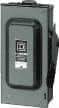 Square D - 60 Amp, 240 VAC, 250 VDC, 2 Pole Fused Safety Switch - NEMA 3R, 10 hp at 240 VAC, 10 hp at 250 VDC (Single Phase), 15 hp at 240 VAC, 10 hp at 250 VDC (Triple Phase), DPST Contact Form - Exact Industrial Supply