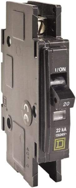 Square D - 40 Amp, 240 VAC, 1 Pole, Panel Mount Miniature Circuit Breaker - 14-2 AWG - Exact Industrial Supply