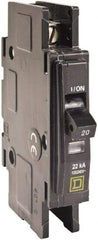 Square D - 50 Amp, 240 VAC, 1 Pole, Panel Mount Miniature Circuit Breaker - 14-2 AWG - Exact Industrial Supply