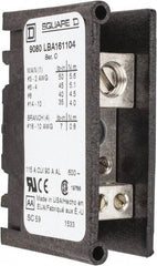 Square D - 1 Pole, 115 (Copper), 90 (Aluminium) Amp, Thermoplastic Power Distribution Block - 600 VAC, 1 Primary Connection - Exact Industrial Supply