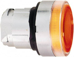 Schneider Electric - 22mm Mount Hole, Flush, Pushbutton Switch Only - Round, Orange Pushbutton, Illuminated, Momentary (MO) - Exact Industrial Supply