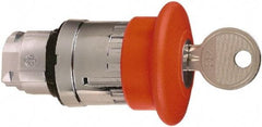 Schneider Electric - 22mm Mount Hole, Extended Mushroom Head, Pushbutton Switch Only - Round, Red Pushbutton, Maintained (MA), Momentary (MO) - Exact Industrial Supply