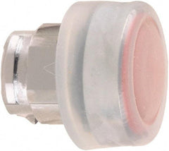 Schneider Electric - 22mm Mount Hole, Extended Straight, Pushbutton Switch Only - Round, Red Pushbutton, Nonilluminated, Momentary (MO) - Exact Industrial Supply