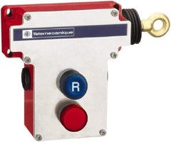 Telemecanique Sensors - 2NO/2NC Configuration, 300 VAC, 10 Amp, Cable Safety Limit Switch - 70m Cable Length, 230 Ft. Cable Length, 9.02 Inch Wide x 4.13 Inch Deep x 5.59 Inch High, IP65, IP657 Ingress Rating - Exact Industrial Supply