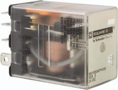 Square D - Electromechanical Plug-in General Purpose Relay - 10 Amp at 240 VAC, DPDT, 24 VDC - Exact Industrial Supply
