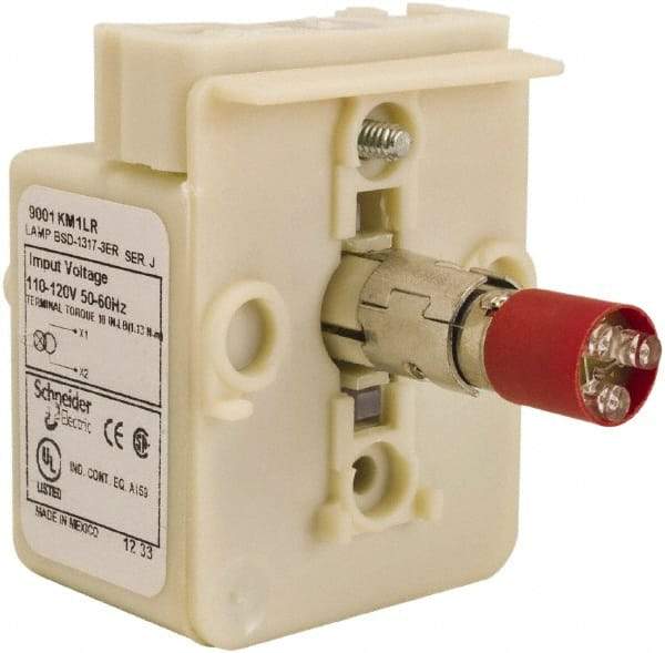 Schneider Electric - 110-120 VAC Red Lens LED Light Module - Exact Industrial Supply