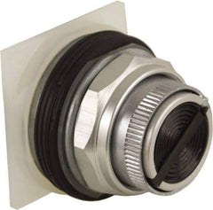 Schneider Electric - 30mm Mount Hole, Pushbutton Switch Only - Round, Black Pushbutton, Nonilluminated, Maintained (MA), Momentary (MO) - Exact Industrial Supply