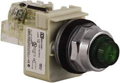 Schneider Electric - 120 VAC Green Lens Indicating Light - Screw Clamp Connector - Exact Industrial Supply