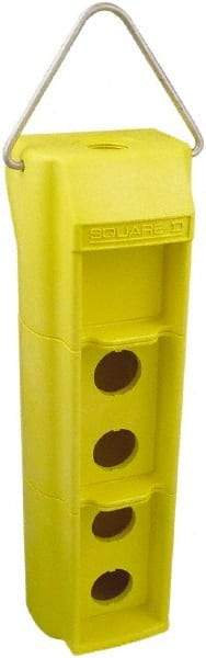 Square D - 5 Hole, 30mm Hole Diameter, Pushbutton Switch Enclosure - Exact Industrial Supply