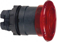 Schneider Electric - 22mm Mount Hole, Extended Mushroom Head, Pushbutton Switch Only - Round, Red Pushbutton, Illuminated, Maintained (MA) - Exact Industrial Supply