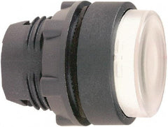 Schneider Electric - 22mm Mount Hole, Extended Straight, Pushbutton Switch Only - Round, White Pushbutton, Illuminated, Momentary (MO) - Exact Industrial Supply