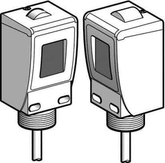 Telemecanique Sensors - Cable Connector, 60m Nominal Distance, Shock and Vibration Resistant, Through Beam Photoelectric Sensor - 24 to 240 VAC, 24 to 240 VDC, 20 Hz, Plastic, 44mm Long x 45mm Wide x 99mm High - Exact Industrial Supply