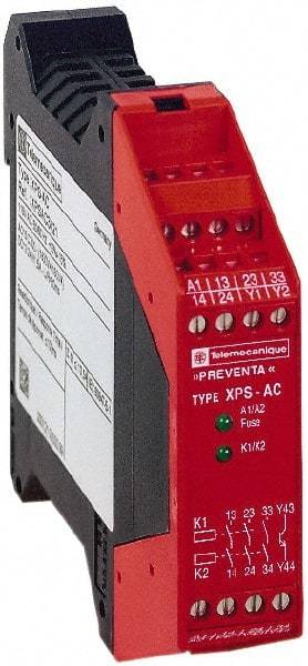 Schneider Electric - 24 VAC/VDC, 2.4 VA Power Rating, Electromechanical & Solid State Screw Clamp General Purpose Relay - 6 Amp at 24 V, 22.5mm Wide x 99mm High x 114mm Deep - Exact Industrial Supply