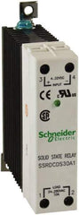Schneider Electric - 4-32 VDC, Solid State Screw General Purpose Relay - 30 Amp at 280 VAC, SPST, 22.5mm Wide x 98.8mm High x 97.7mm Deep - Exact Industrial Supply
