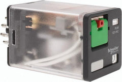 Schneider Electric - 3 at 60 Hz VA Power Rating, Octal Electromechanical Plug-in General Purpose Relay - 10 Amp at 250 VAC, 3PDT, 120 VAC, 35mm Wide x 56mm High x 35.4mm Deep - Exact Industrial Supply