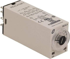 Schneider Electric - 14 Pin, 100 hr Delay, Multiple Range 4PDT Time Delay Relay - 5 Contact Amp, 120 VAC, Knob - Exact Industrial Supply