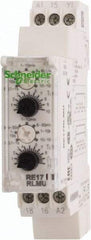 Schneider Electric - 100 hr Delay, Multiple Range SPDT Time Delay Relay - 8 Contact Amp, 24 VDC & 24 to 240 VAC, Selector Switch - Exact Industrial Supply
