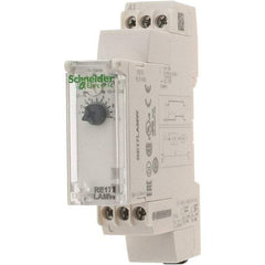 Schneider Electric - 100 hr Delay, Multiple Range SPST Time Delay Relay - 0.7 Contact Amp, 24 to 240 VAC/VDC, Selector Switch - Exact Industrial Supply