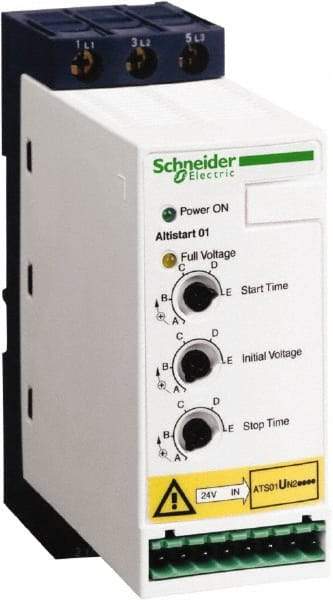 Schneider Electric - 9 Amp, 120 Coil VAC, 50/60 Hz, IEC Motor Starter - 3 Phase Hp: 5 - Exact Industrial Supply