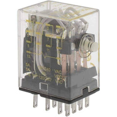 Square D - Electromechanical Plug-in General Purpose Relay - 5 Amp at 240 VAC, 4PDT, 24 VDC - Exact Industrial Supply