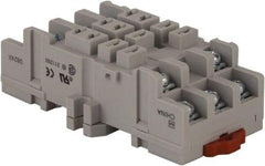Square D - 11 Pins, 300 VAC, 15 Amp (UL and CSA), Square Relay Socket - DIN Rail Mount, Panel Mount, 2 Tiers, Screw Terminal - Exact Industrial Supply