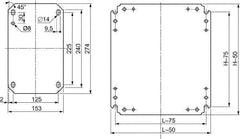 Schneider Electric - Electrical Enclosure Steel Mounting Plate - For Use with 1000 (H) x 600 (W) Floor Standing Enclosure, RoHS Compliant, Includes Mounting Hardware & Mounting Plate - Exact Industrial Supply