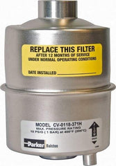 Parker - 1/2 NPT Air Compressor Inlet Filter - 3 CFM, 2.9" Diam x 4.4" High, Use with Welch Pump Models #1400, 1405, 8907 - Exact Industrial Supply