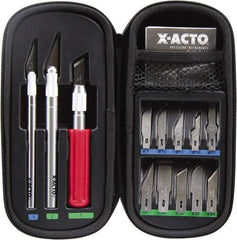 X-ACTO - Hobby Knife Set - 16 Pieces, Includes 3 Knives & 16 Blades - Exact Industrial Supply