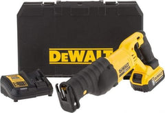 DeWALT - 20V, 0 to 3,000 SPM, Cordless Reciprocating Saw - 1-1/8" Stroke Length, 19-1/4" Saw Length, 1 Lithium-Ion Battery Included - Exact Industrial Supply