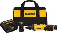 DeWALT - 8 Volts, Lithium-Ion Battery, Inline Cordless Screwdriver - 430 RPM, 40 Inch/Lbs. Torque - Exact Industrial Supply