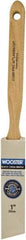 Wooster Brush - 1" Angled Hog Sash Brush - 2-3/16" Bristle Length, 8" Maple Fluted Handle - Exact Industrial Supply