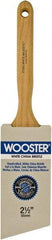 Wooster Brush - 2-1/2" Angled Hog Sash Brush - 3-3/16" Bristle Length, 7-7/8" Maple Fluted Handle - Exact Industrial Supply