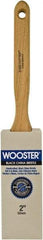 Wooster Brush - 2" Flat Hog Sash Brush - 2-15/16" Bristle Length, 6-1/8" Maple Fluted Handle - Exact Industrial Supply