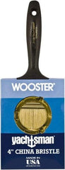 Wooster Brush - 4" Flat Hog Wall Brush - 3-3/16" Bristle Length, 6-1/4" Plastic Beavertail Handle - Exact Industrial Supply