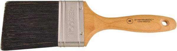 Wooster Brush - 3" Flat Hog Varnish Brush - 3-7/16" Bristle Length, 5-1/8" Maple Beavertail Handle - Exact Industrial Supply
