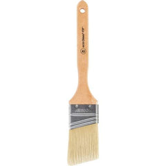 Wooster Brush - 2" Angled Synthetic Sash Brush - 2-11/16" Bristle Length, 7-7/8" Maple Fluted Handle - Exact Industrial Supply