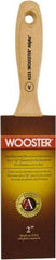 Wooster Brush - 2" Flat Synthetic Varnish Brush - 2-11/16" Bristle Length, 6-1/2" Maple Beavertail Handle - Exact Industrial Supply